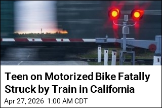 Teen on Motorized Bike Fatally Struck by Train in California