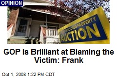 GOP Is Brilliant at Blaming the Victim: Frank