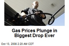 Gas Prices Plunge in Biggest Drop Ever