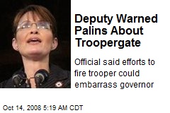 Deputy Warned Palins About Troopergate