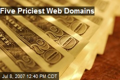 Five Priciest Web Domains