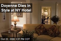 Doyenne Dies in Style at NY Hotel