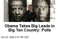 Obama Takes Big Leads in Big Ten Country: Polls