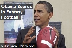 Obama Scores in Fantasy Football