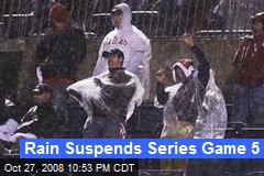 Rain Suspends Series Game 5