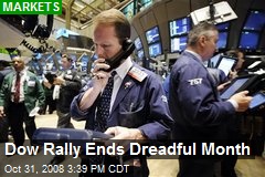 Dow Rally Ends Dreadful Month