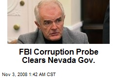 FBI Corruption Probe Clears Nevada Gov.