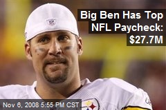 Big Ben Has Top NFL Paycheck: $27.7M
