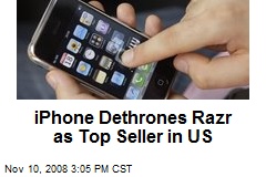 iPhone Dethrones Razr as Top Seller in US