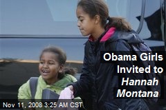 Obama Girls Invited to Hannah Montana
