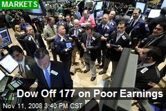 Dow Off 177 on Poor Earnings