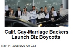 Calif. Gay-Marriage Backers Launch Biz Boycotts