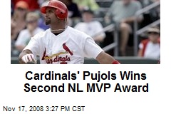 Cardinals' Pujols Wins Second NL MVP Award
