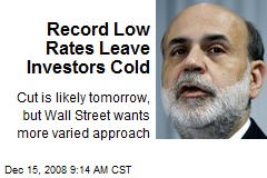Record Low Rates Leave Investors Cold