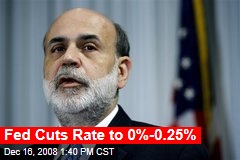 Fed Cuts Rate to 0%-0.25%