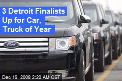 3 Detroit Finalists Up for Car, Truck of Year