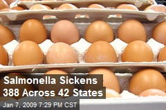 Salmonella Sickens 388 Across 42 States