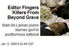 Editor Fingers Killers From Beyond Grave