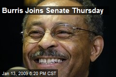 Burris Joins Senate Thursday
