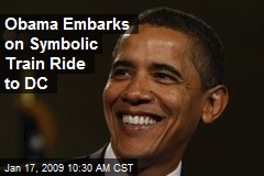Obama Embarks on Symbolic Train Ride to DC