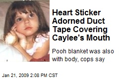 Heart Sticker Adorned Duct Tape Covering Caylee's Mouth