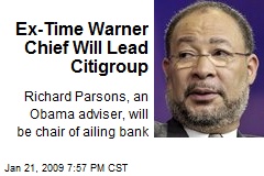 Ex-Time Warner Chief Will Lead Citigroup