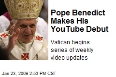 Pope Benedict Makes His YouTube Debut