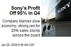 Sony's Profit Off 95% in Q4