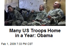 Many US Troops Home in a Year: Obama