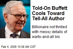 Told-On Buffett Cools Toward Tell-All Author