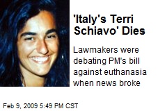 'Italy's Terri Schiavo' Dies