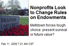 Nonprofits Look to Change Rules on Endowments