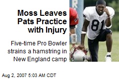 Moss Leaves Pats Practice with Injury