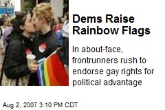 Dems Raise Rainbow Flags