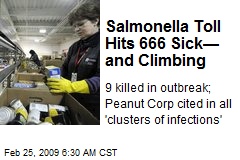 Salmonella Toll Hits 666 Sick&mdash; and Climbing