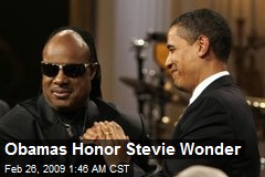 Obamas Honor Stevie Wonder