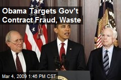 Obama Targets Gov't Contract Fraud, Waste