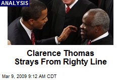 Clarence Thomas Strays From Righty Line