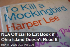 NEA Official to Eat Book if Ohio Island Doesn't Read It