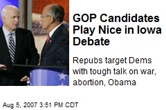 GOP Candidates Play Nice in Iowa Debate