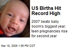 US Births Hit Record High