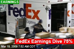 FedEx Earnings Dive 75%