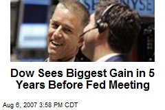 Dow Sees Biggest Gain in 5 Years Before Fed Meeting