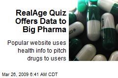 RealAge Quiz Offers Data to Big Pharma