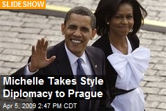 Michelle Takes Style Diplomacy to Prague