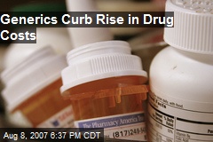 Generics Curb Rise in Drug Costs