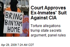 Court Approves Ex-Inmates' Suit Against CIA