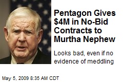 Pentagon Gives $4M in No-Bid Contracts to Murtha Nephew