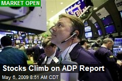 Stocks Climb on ADP Report