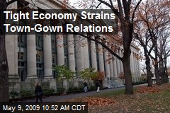 Tight Economy Strains Town-Gown Relations